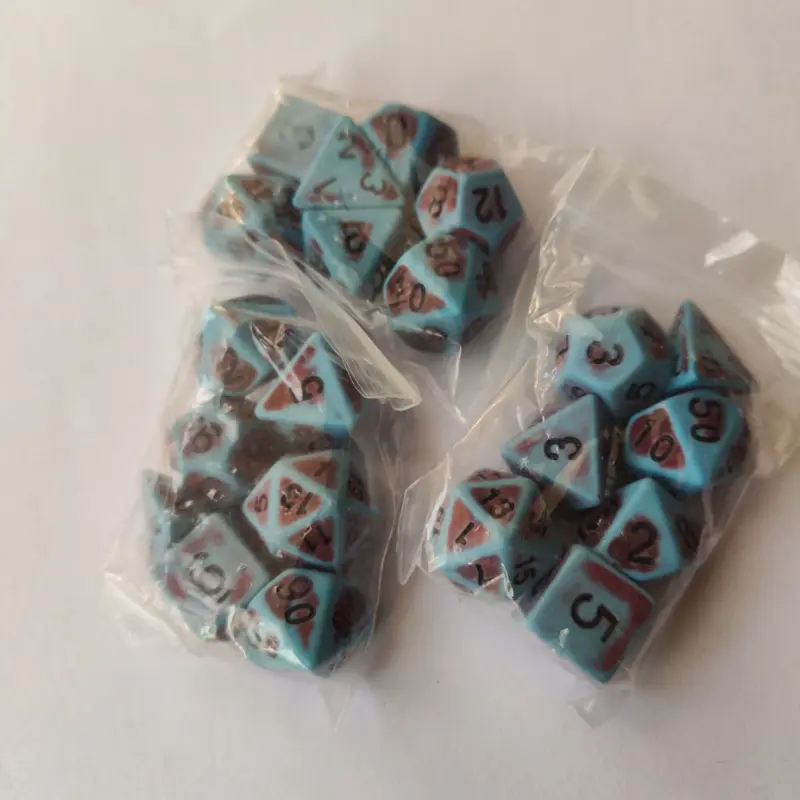 7Pcs/set Dice Set D4 D6 D8 D10 D12 D20 Colorful Polyhedral Dice for Entertainment Board Game