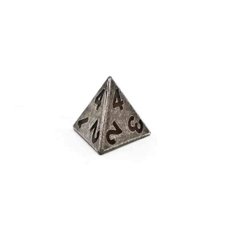 1pcs D4 Polyhedron RPG Dice 4-sides Accessories Metal Dice DND Different Color Digital Game