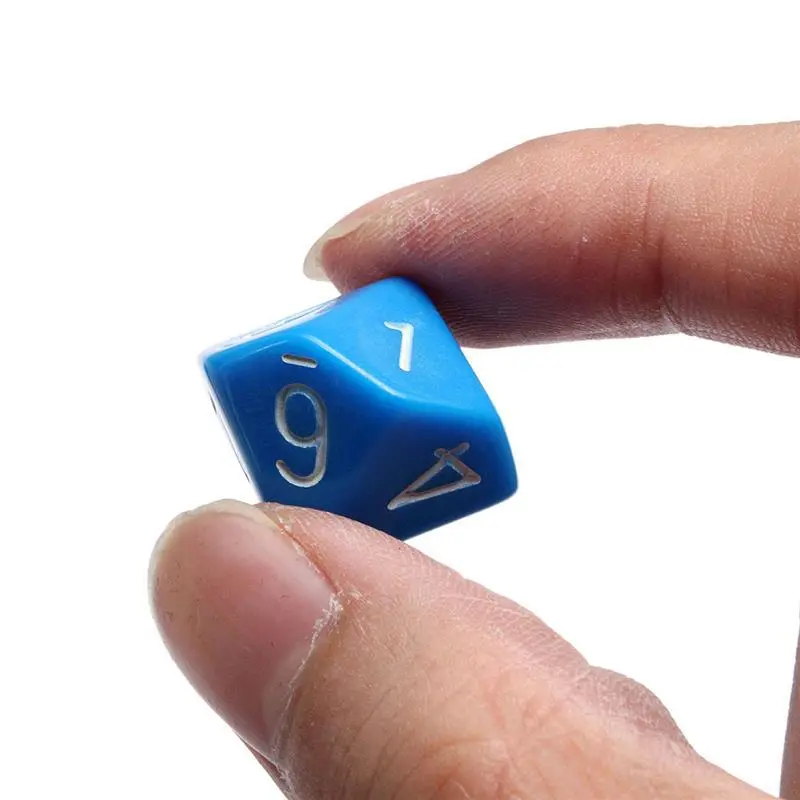 10Pcs/set 10 Face Dice 0-9 Digital Dice Running Group Board Game Literacy Color Children's Teaching Supplies for Dnd