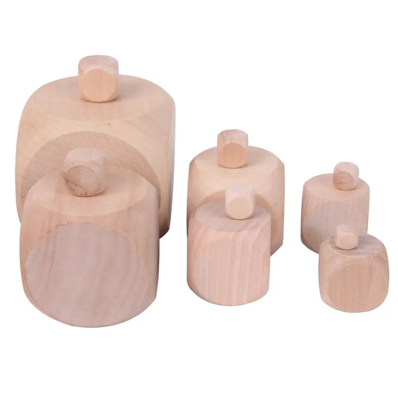 Foreign Trade Hot Sale Blank 1-6 Cm Dice Wooden Six-sided Sieve Color  Rounded Corners