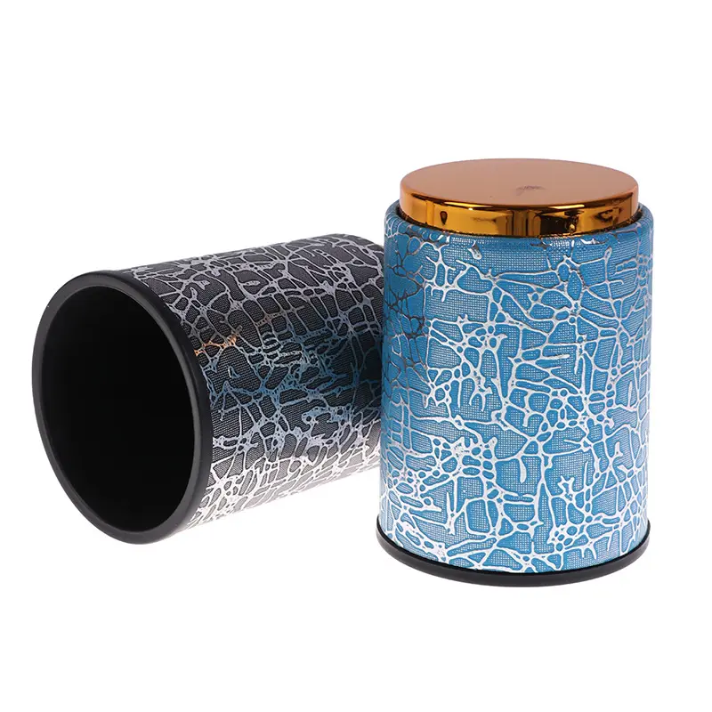 1Pcs Cross-border Supply Nightclubs, KTV Bars, Leather Colored Cups, Jinding Tree Root Dice Cups, Straight Tube Sieve Cups