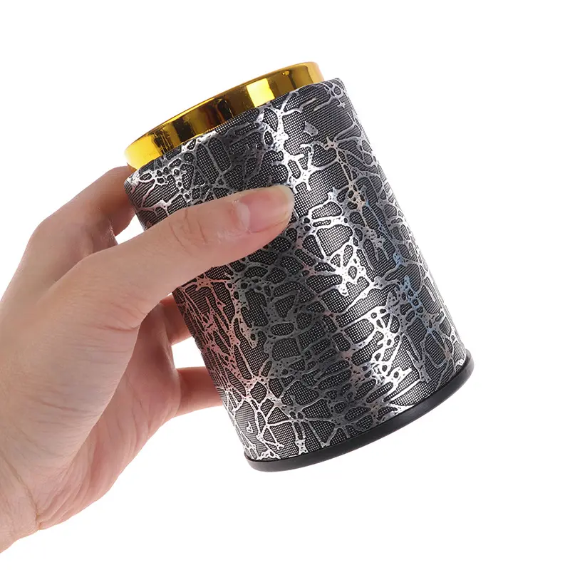 1Pcs Cross-border Supply Nightclubs, KTV Bars, Leather Colored Cups, Jinding Tree Root Dice Cups, Straight Tube Sieve Cups