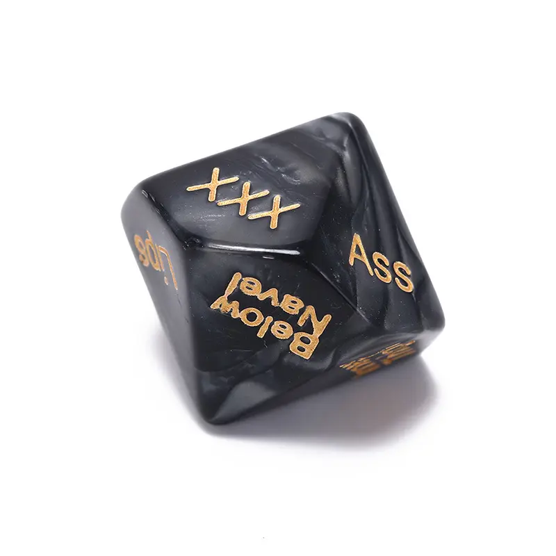 4pcs/set Sexy Dice Polyhedron Acrylic Luminous Multi-faceted Posture Fun Game Dice