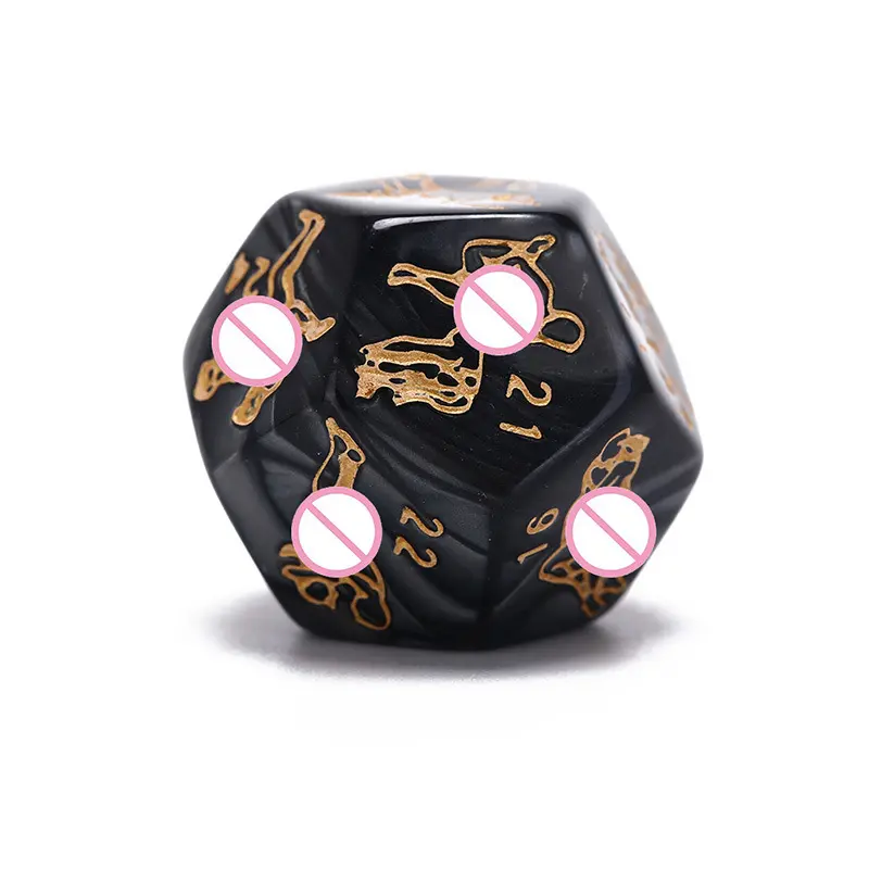 4pcs/set Sexy Dice Polyhedron Acrylic Luminous Multi-faceted Posture Fun Game Dice