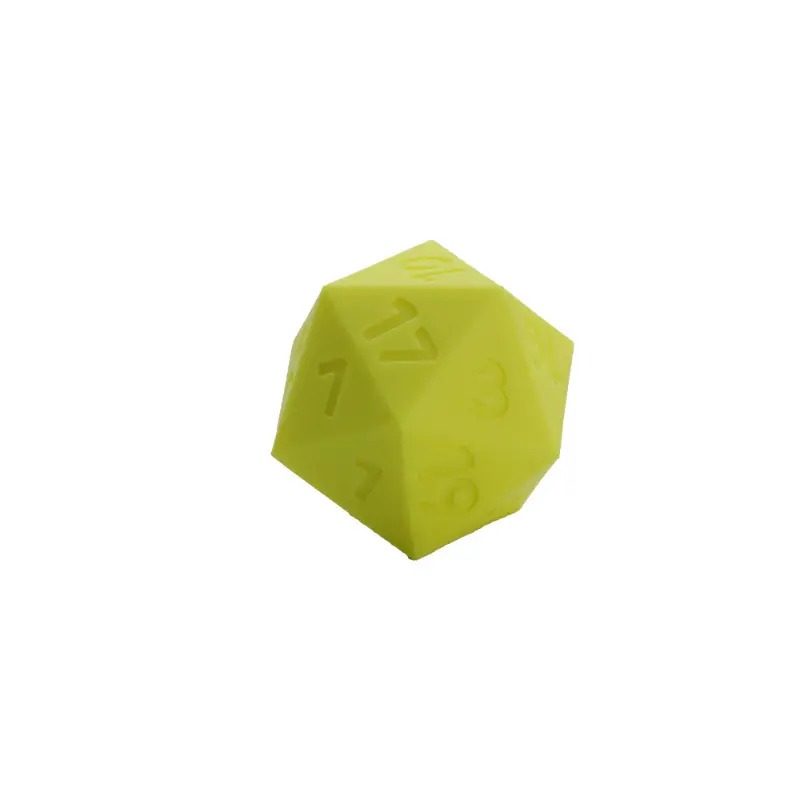 1pcs 58MM 20 Sided Silicone Dice Game Props Counting Dice Board Game Casual Digital Color Sieve