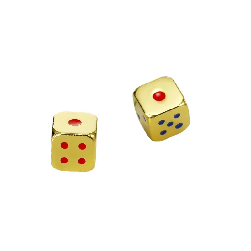 2Pcs/set  Foreign Trade New Products Metal Extra Large Dice Silver Gold Bar Supplies KTV Dice 18mm