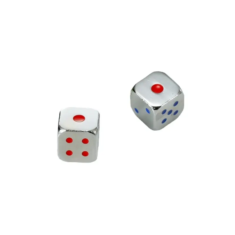2Pcs/set  Foreign Trade New Products Metal Extra Large Dice Silver Gold Bar Supplies KTV Dice 18mm
