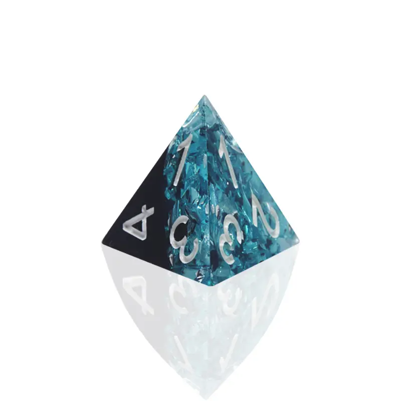 7Pcs/set High-grade DND Multi-sided Dice Two-color Transparent Yac Dice Set Crystal Dice Set