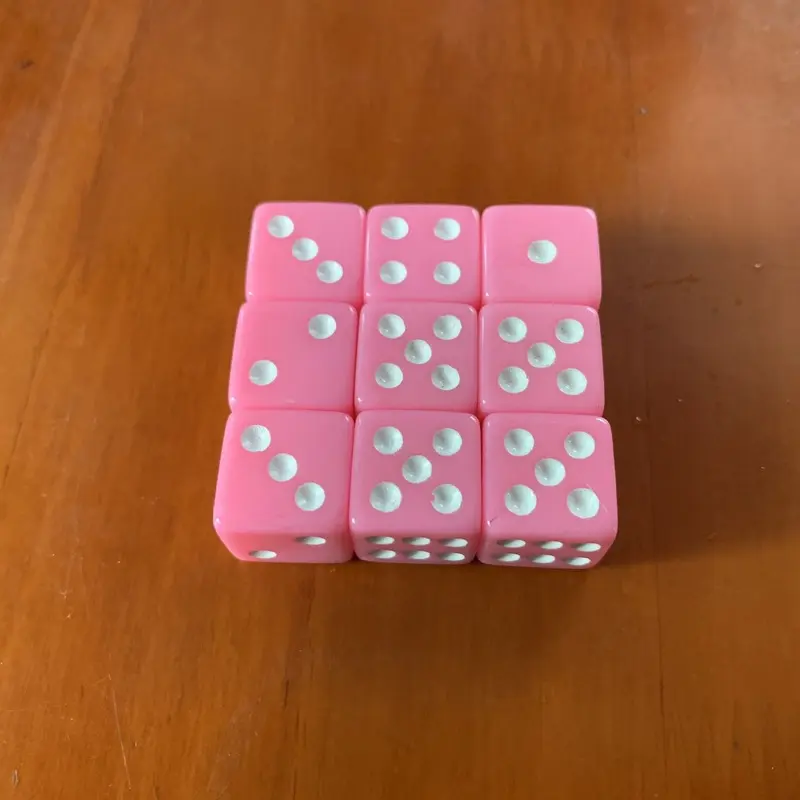 9 Pieces of Foreign Trade Hot Sale 16MM Acrylic Pink Sub (Charm Pink Set of 9 Pieces)