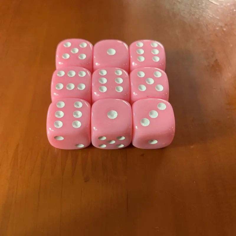 9 Pieces of Foreign Trade Hot Sale 16MM Acrylic Pink Sub (Charm Pink Set of 9 Pieces)
