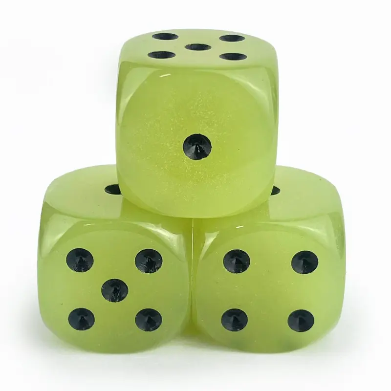 3Pcs/set Cross Border Wholesale Acrylic Luminous Dice 30mm Teaching Creativity DIY Luminous Color Toy Game Dice