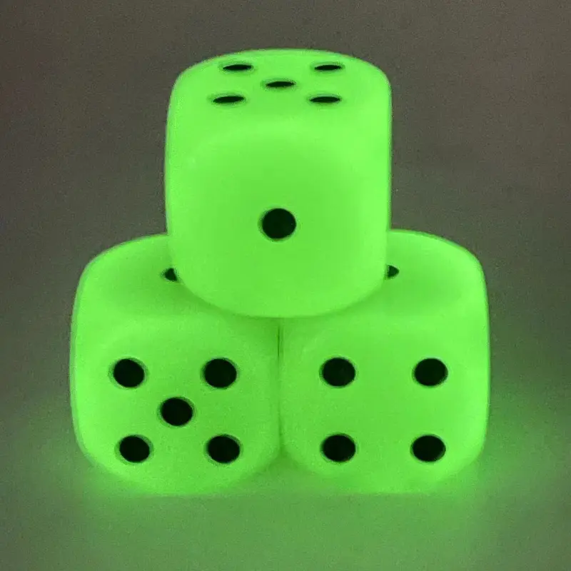 3Pcs/set Cross Border Wholesale Acrylic Luminous Dice 30mm Teaching Creativity DIY Luminous Color Toy Game Dice