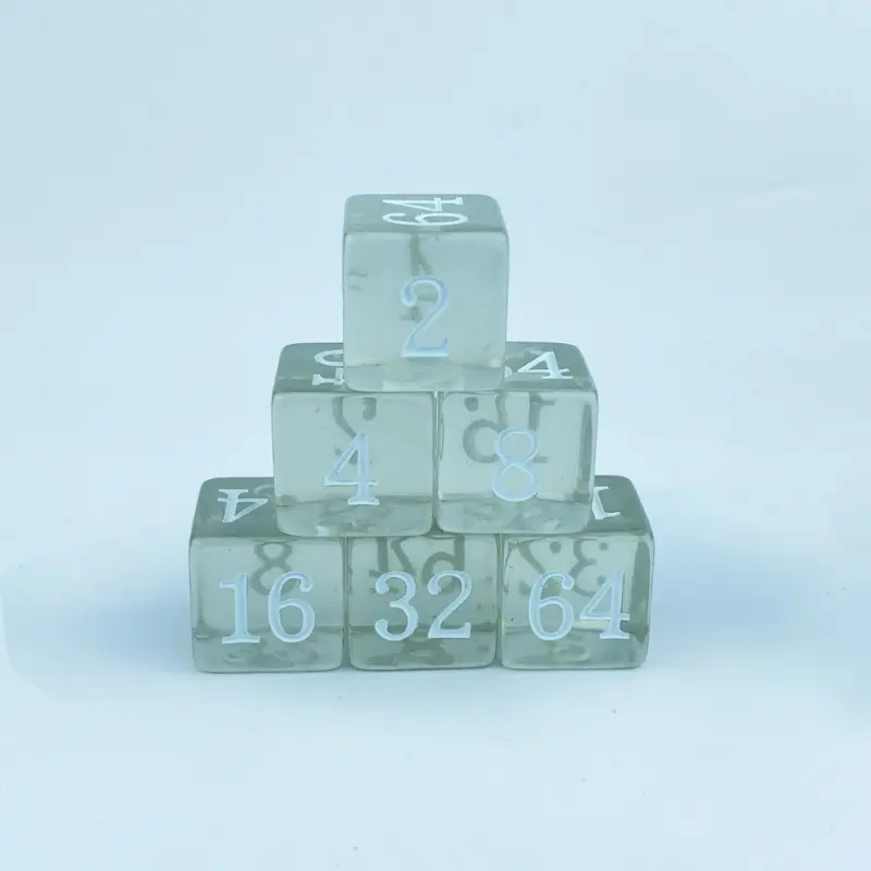 10Pcs/set 16mm Acrylic Square Angle Backgammon Multiple Cross-border Dice Creative Regular Game Dice