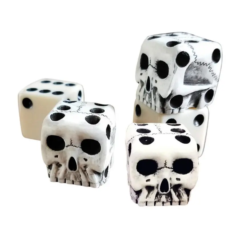 1Pcs/set New White Skull Dice New Peculiar Casual Game Creative Festival Party Funny Halloween Dice