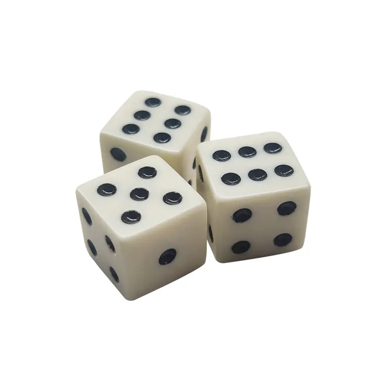 10Pcs/set 2021 Foreign Trade Hot Sale Melamine Dice 16mm Right Angle Ivory Point Sieve KTV Nightclub Dice