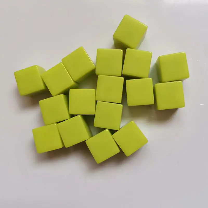 10Pcs/set Grass Green Light Panel Square Corner Dice Dice Toy Supplies 1.6CM