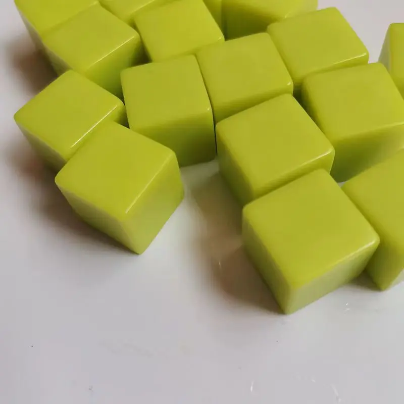 10Pcs/set Grass Green Light Panel Square Corner Dice Dice Toy Supplies 1.6CM
