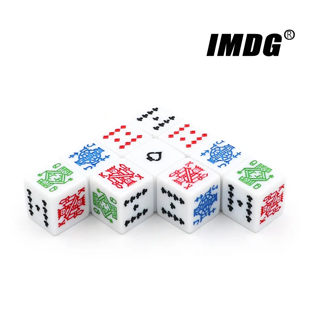 10pcs/pack Carving Dice 16mm Square Corner White #16  High Quality Boutique Poker Dice