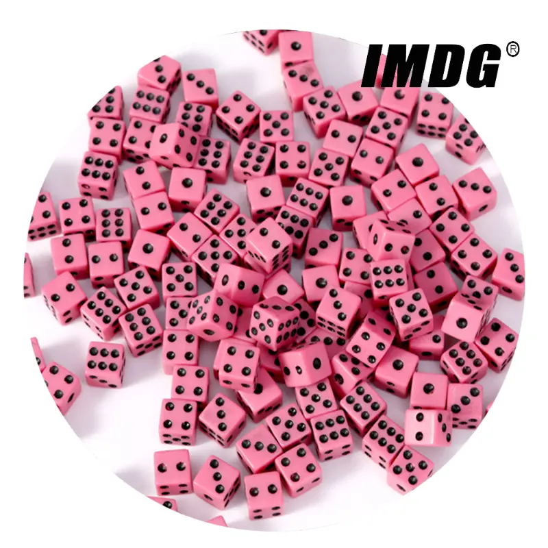 100pcs/Pack 8mm Acrylic Square Corner Dice Right Angle Automatic Mahjong Jigsaw Puzzle Mini Game Cubes