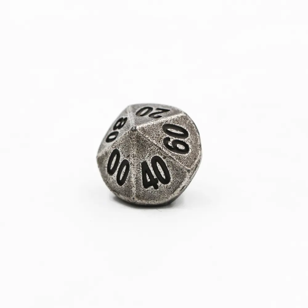 1pcs D10 (00-90) Polyhedron RPG Dice 10-sides Accessories Metal Dice DND Different Color Digital Game Dice