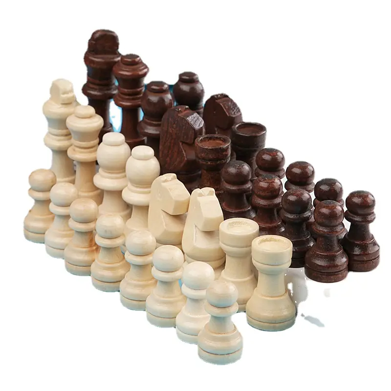 2021 Foreign Trade Hot Sale Large 2.2-inch Wooden Wooden Chess Pieces Accessories Without Chess Board