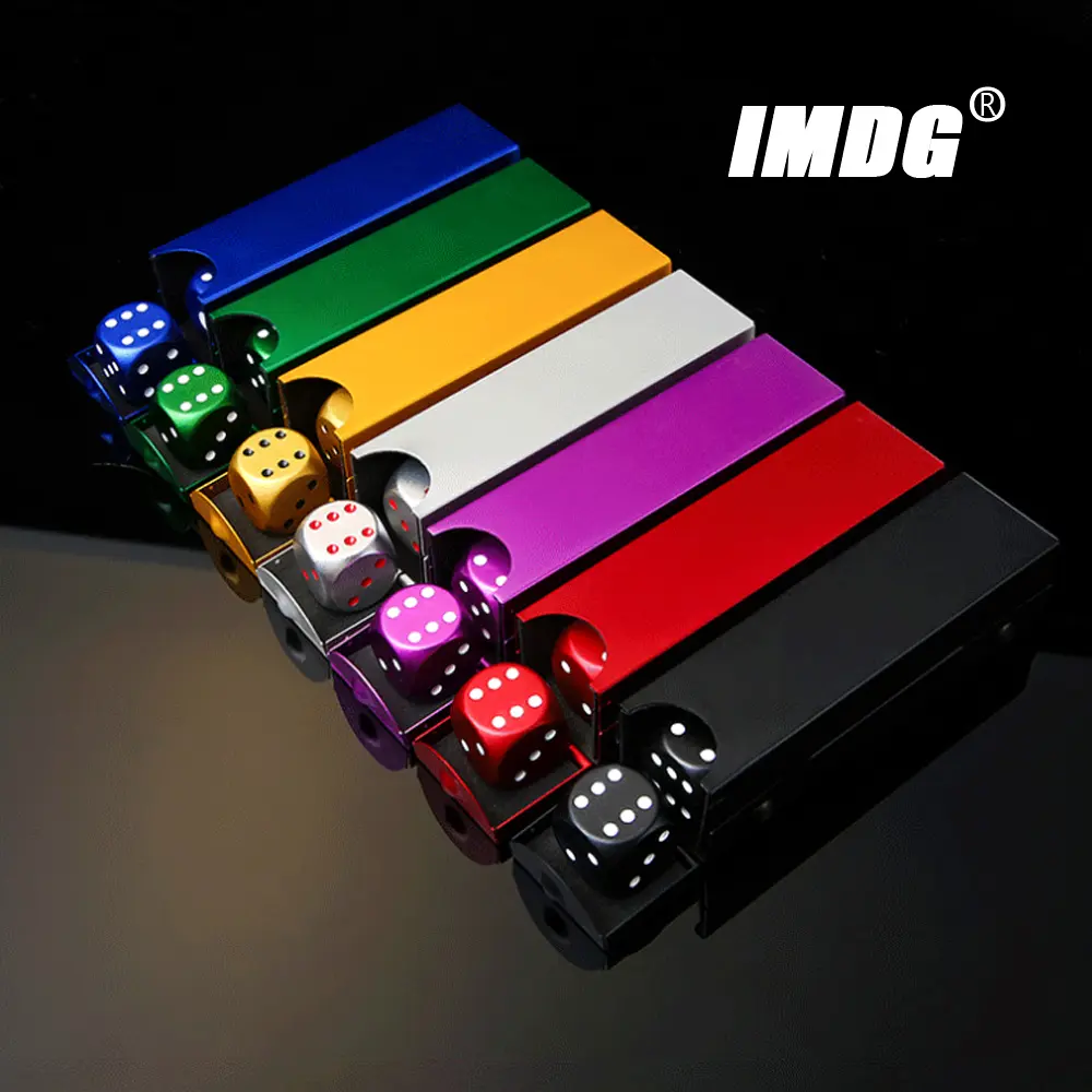 5pcs/pack New Colorful Aluminum Alloy Metal Dice 16mm Round Corner High Quality Boutique Game Dice