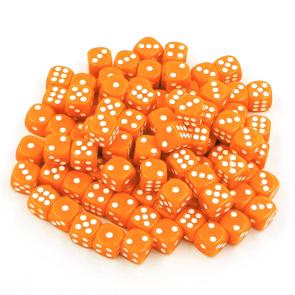 100pcs/Pack 14mm Acrylic Game Dice Accessories #14 Round Corner Cubes Colorful Dot Drinking Dice