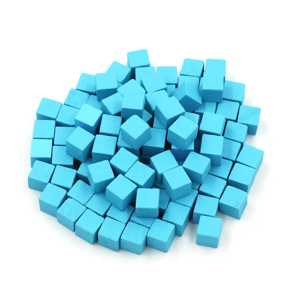 100pcs/set Wood Cubes Blocks Blank Dice DIY Tokens New Products 10mm Square Corner Color Board Game Cubes Early Education