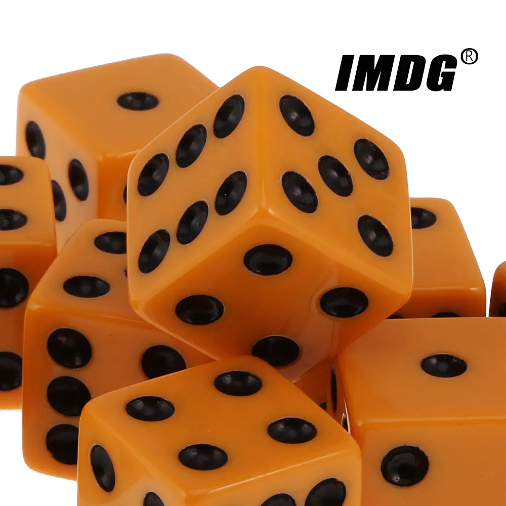 10pcs/pack New Resin Dice Red 16mm Black Dot Square Corners High Quality Cubes Boutique Game Dice