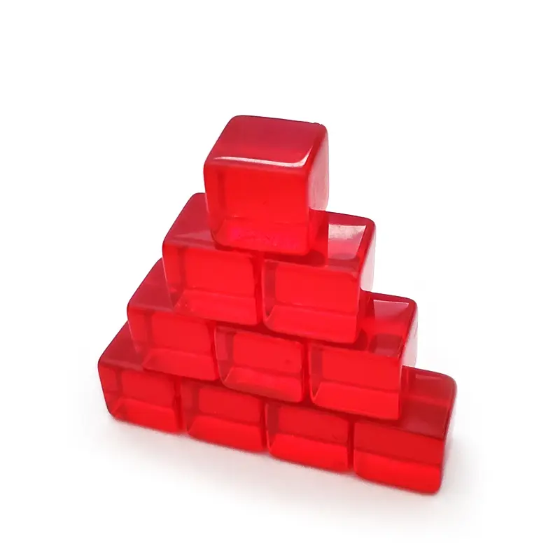 10Pcs/Pack 16mm Transparent Acrylic Blank Dice Cubes #16 Square Corner Teaching Props Mathematical Game Accessories