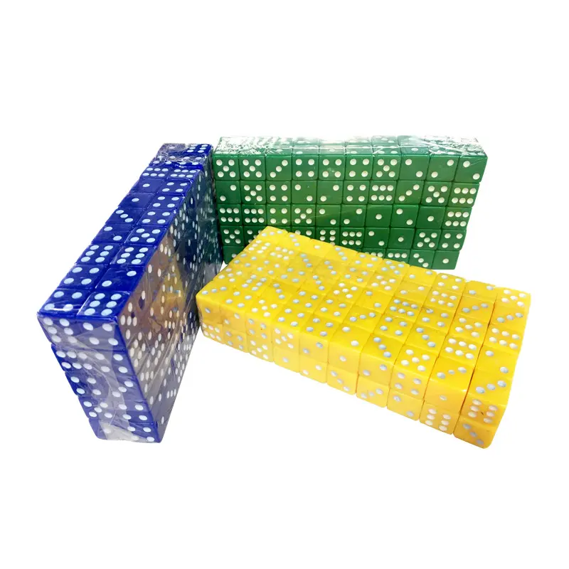 100Pcs/set 12mm Right Angle Solid Color Dice Acrylic Point Sieve Mahjong Ktv Bar Supplies Dice