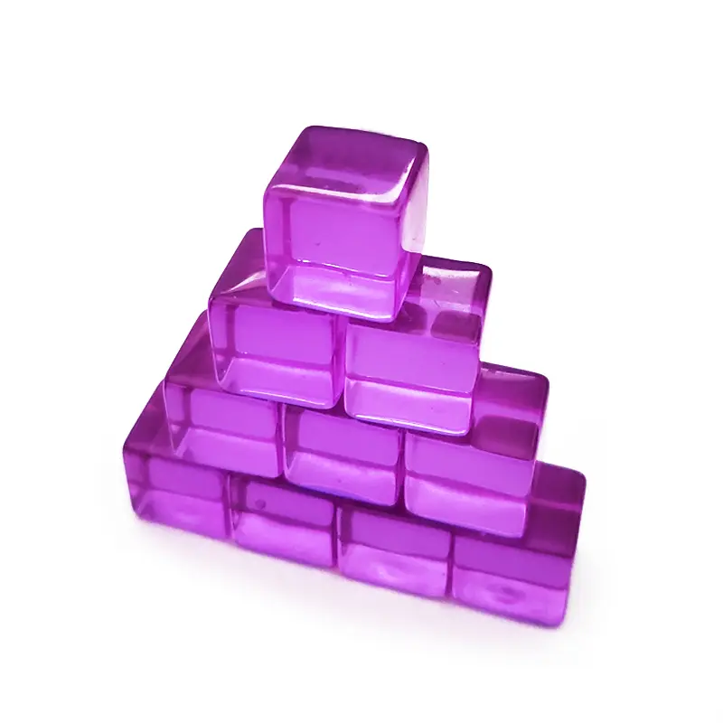 10Pcs/Pack 16mm Transparent Acrylic Blank Dice Cubes #16 Square Corner Teaching Props Mathematical Game Accessories