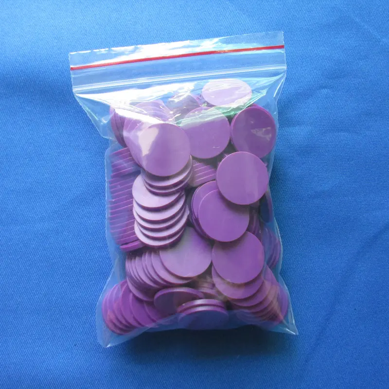 100pcs/Pack 23MM Single Color Small Chip Poker Game Token Solid Plastic Chip Card