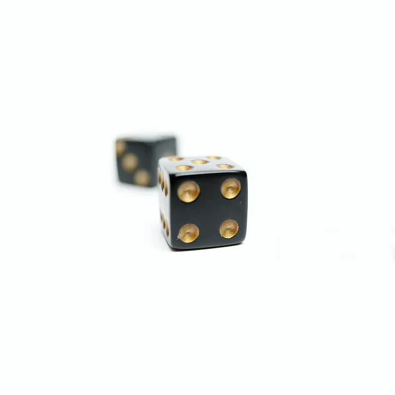 10pcs/pack 16mm Acrylic Black Dice Square Corner Entertainment Party Cubes Mahjong Accessories Game Dice