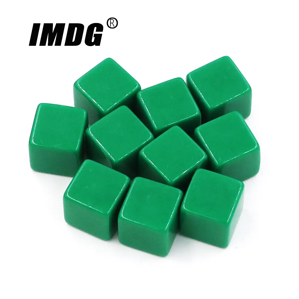 10pcs/pack Blank Dice New Colorful Acrylic 16mm Cubes Square Corner Teaching Props Game Accessories Mathematical Tools