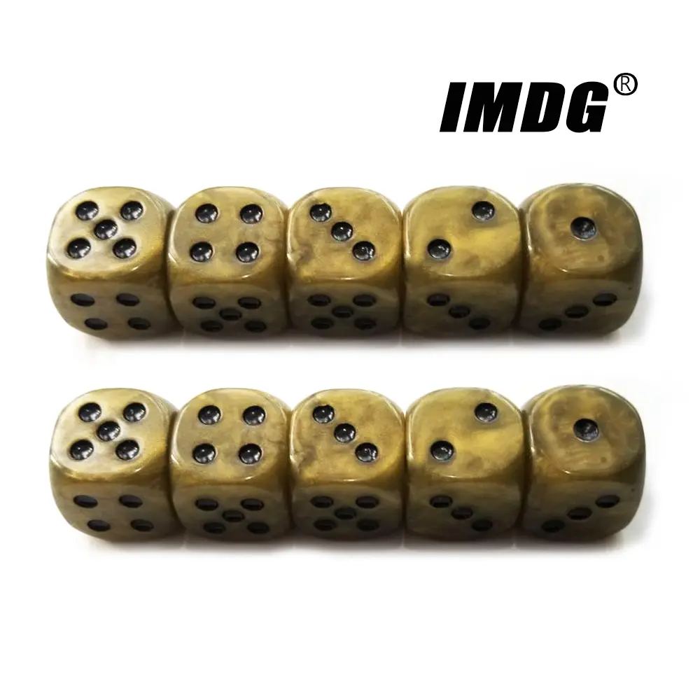 10pcs/pack 16mm Acrylic Dice D6 Dot Cube Rounded Corner Entertainment Party Cubes Mahjong Accessories Dice