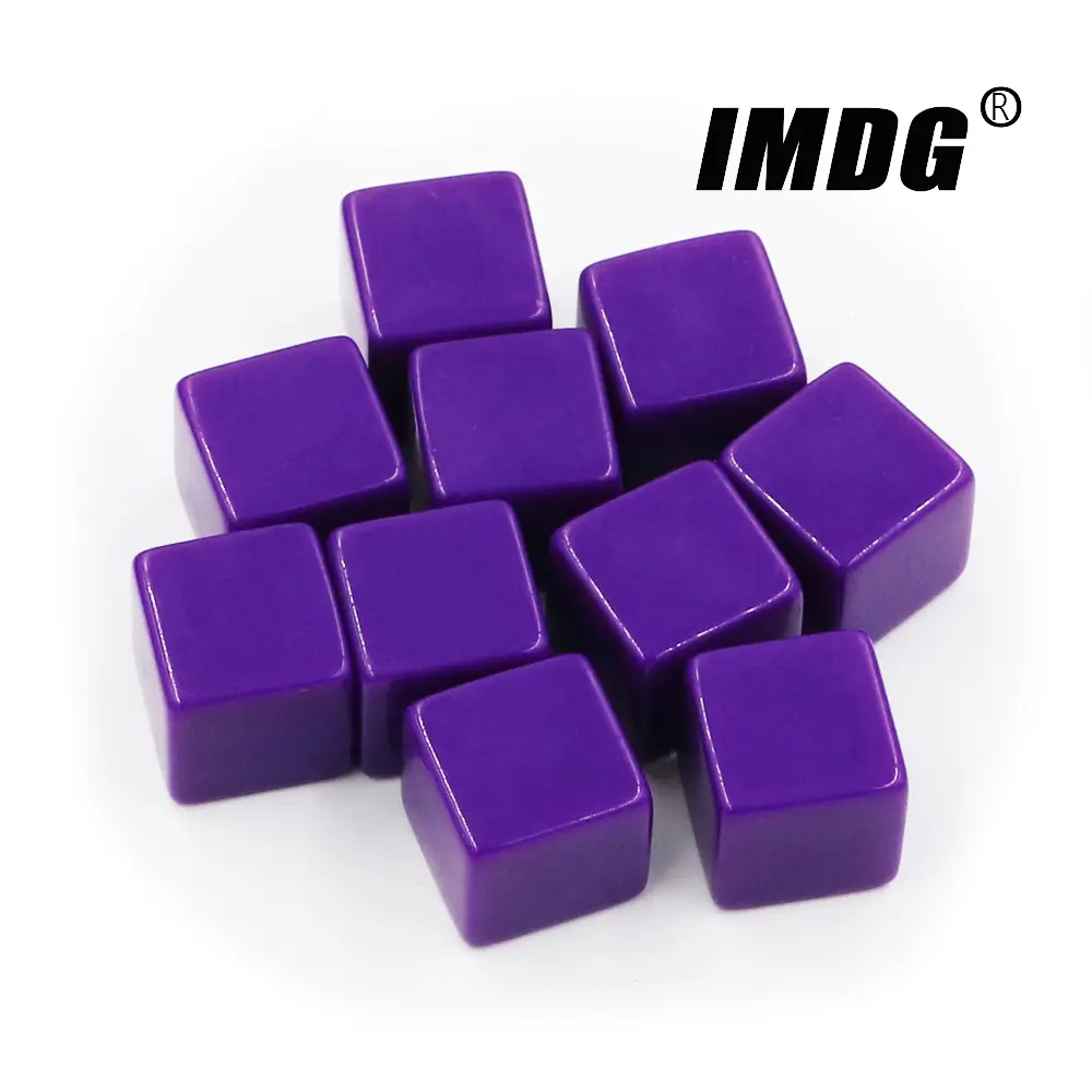 10pcs/pack Blank Dice New Colorful Acrylic 16mm Cubes Square Corner Teaching Props Game Accessories Mathematical Tools