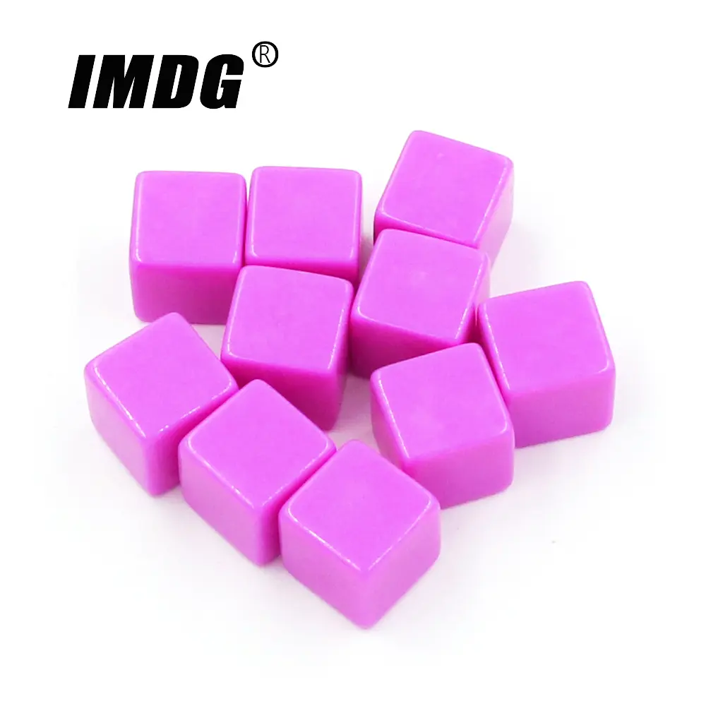 10pcs/pack Blank Dice New Colorful Acrylic 16mm Cubes Square Corner Teaching Props Game Accessories Mathematical Tools