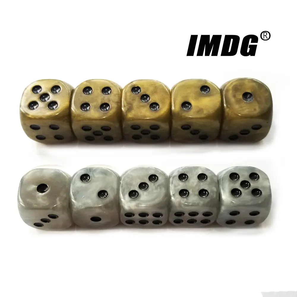 10pcs/pack 16mm Acrylic Dice D6 Dot Cube Rounded Corner Entertainment Party Cubes Mahjong Accessories Dice