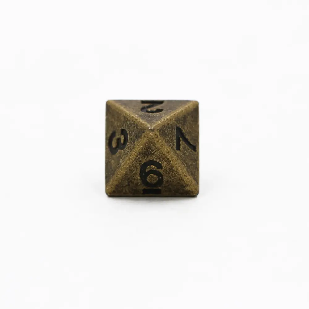 1pcs D8 Polyhedron RPG Dice 8-sides Accessories Metal Dice DND Different Color Digital Game Dice