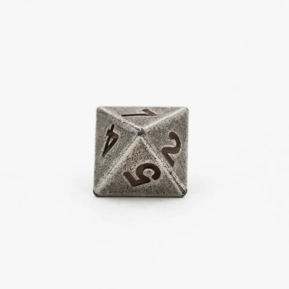 1pcs D8 Polyhedron RPG Dice 8-sides Accessories Metal Dice DND Different Color Digital Game Dice