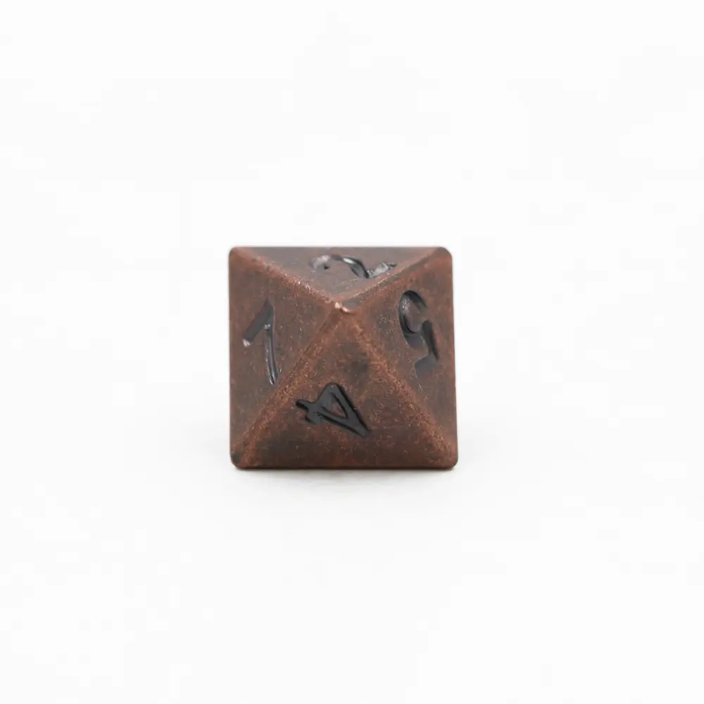 1pcs D8 Polyhedron RPG Dice 8-sides Accessories Metal Dice DND Different Color Digital Game Dice