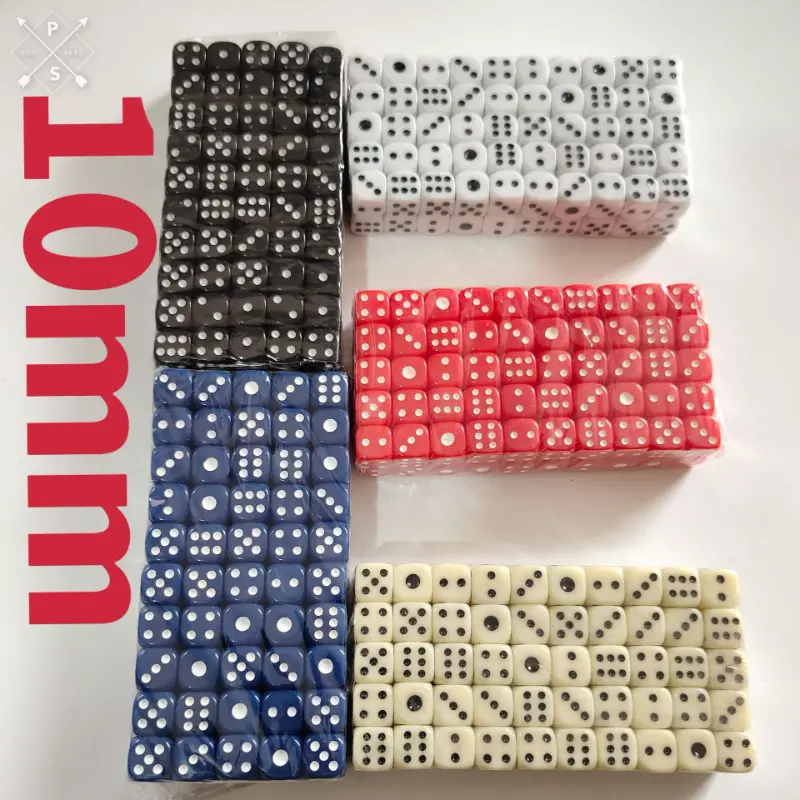 100Pcs/set New Foreign Trade Products, High-end Leisure and Entertainment Products, 10mm Solid Colored Round Corner Dice