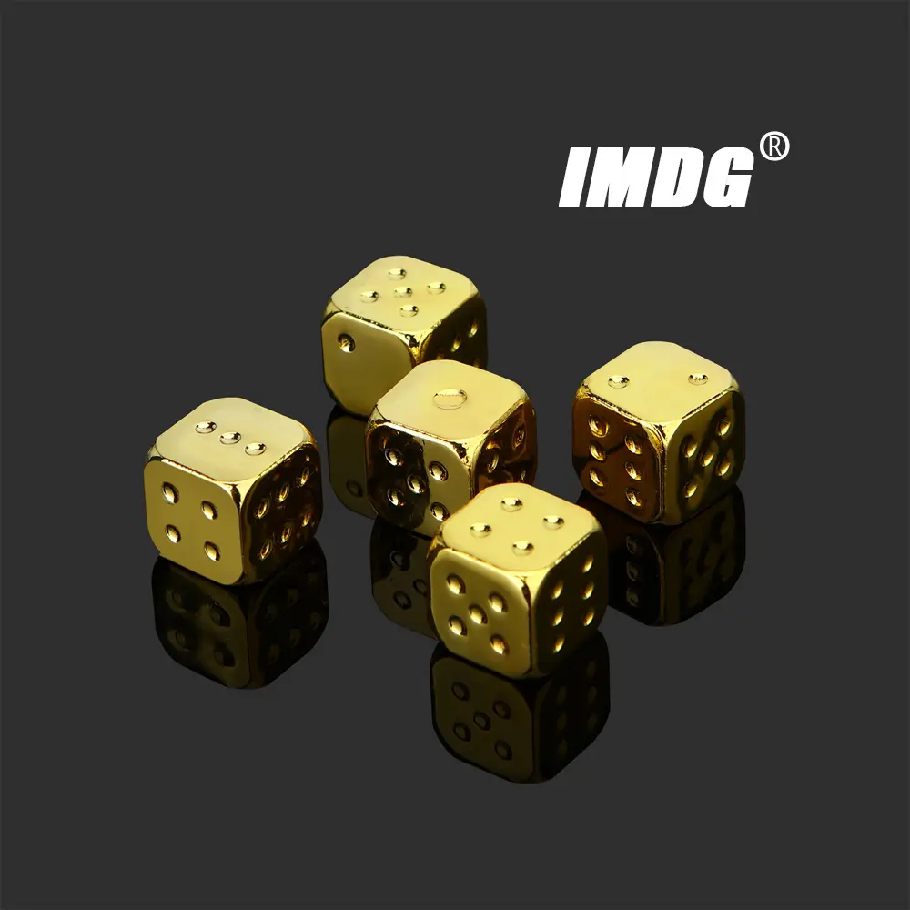 5Pcs/pack Metal #13 Bronze Dice Gold Silver Dice KTV Bar Entertainment Supplies Fun Dice