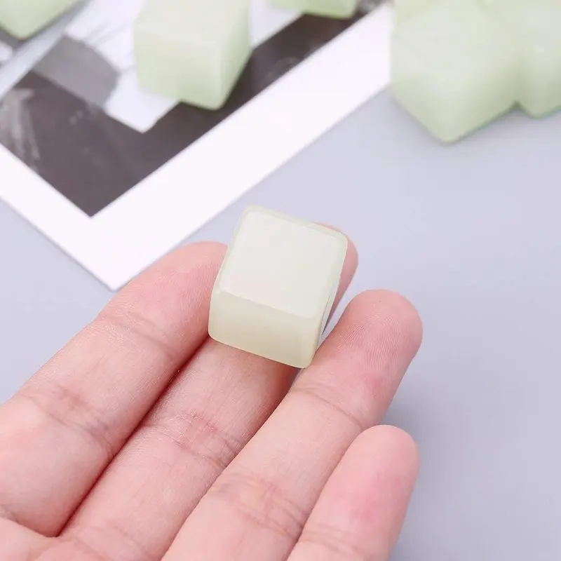10Pcs/set 16mm Square Corner Luminous Board Dice Blank Glossy Dice Interest Teaching