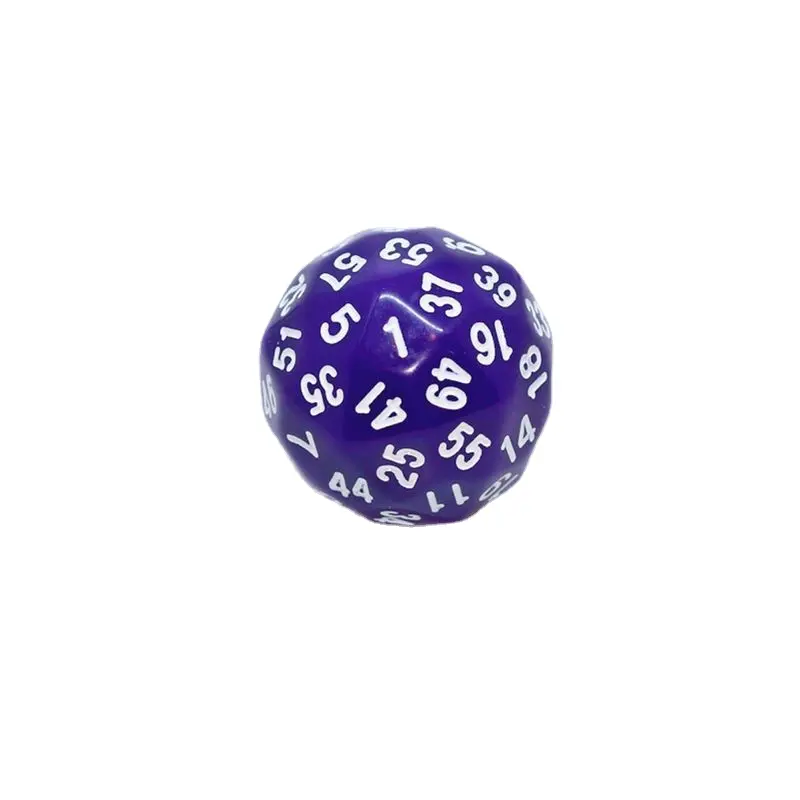 1Pcs Sixty-sided Acrylic Multi-sided Dice Large 1-60 Digital Dice Children's Toys Game Accessories Early Education Teaching Aids