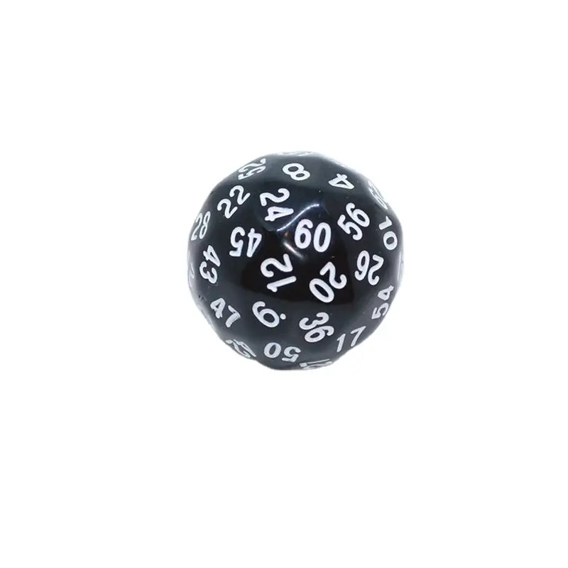 1Pcs Sixty-sided Acrylic Multi-sided Dice Large 1-60 Digital Dice Children's Toys Game Accessories Early Education Teaching Aids