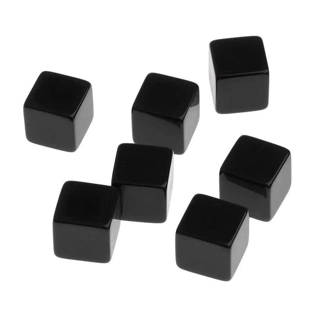 100pcs New Acrylic 16mm Multicolor Blank Dice #16 Teaching Props Game Accessories Mathematical Tools Square Corner