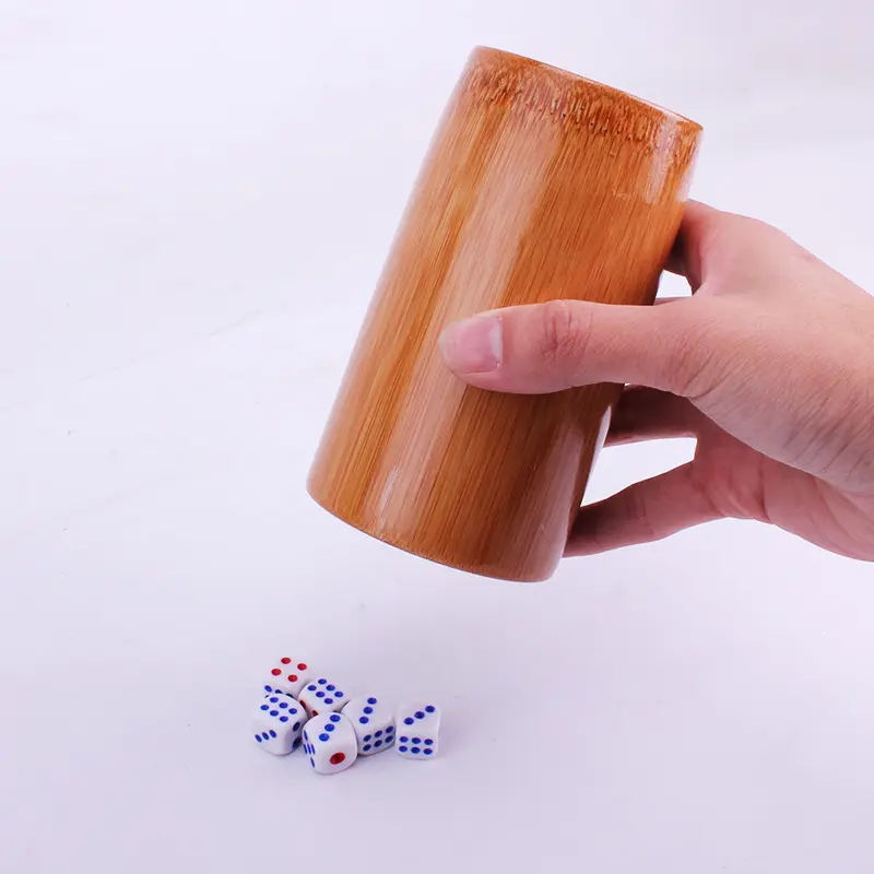 New Household High-end Creative Bamboo Dice Cup Sieve Cup Distribution Dice Bar Ktv Shake Color Dice Straight Cylinder