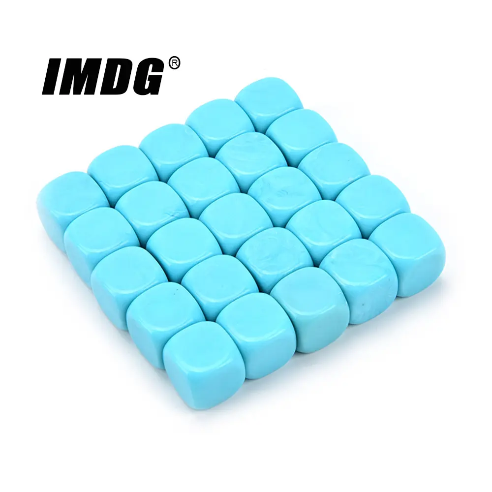 100pcs New Acrylic 16mm Multicolor Blank Dice #16 Teaching Props Game Accessories Mathematical Tools Rounded Corner